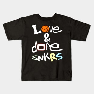 Love & Dope Sneakers (Green S) Kids T-Shirt